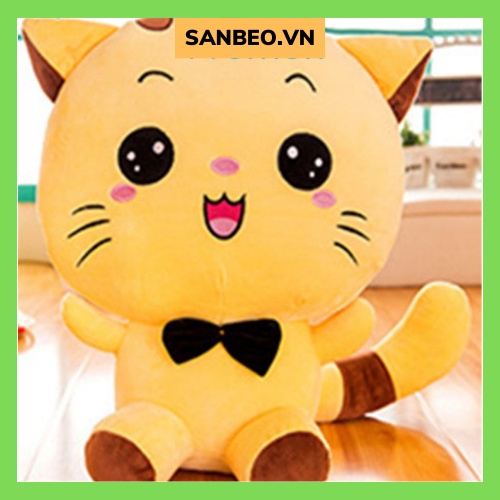 Gấu Bông, Gối ôm, thú nhồi bông Mèo Vàng Mishu, bông đàn hồi kháng khuẩn, vải Siêu Mịn Siêu Êm Dễ Thương.SANBEO.VN