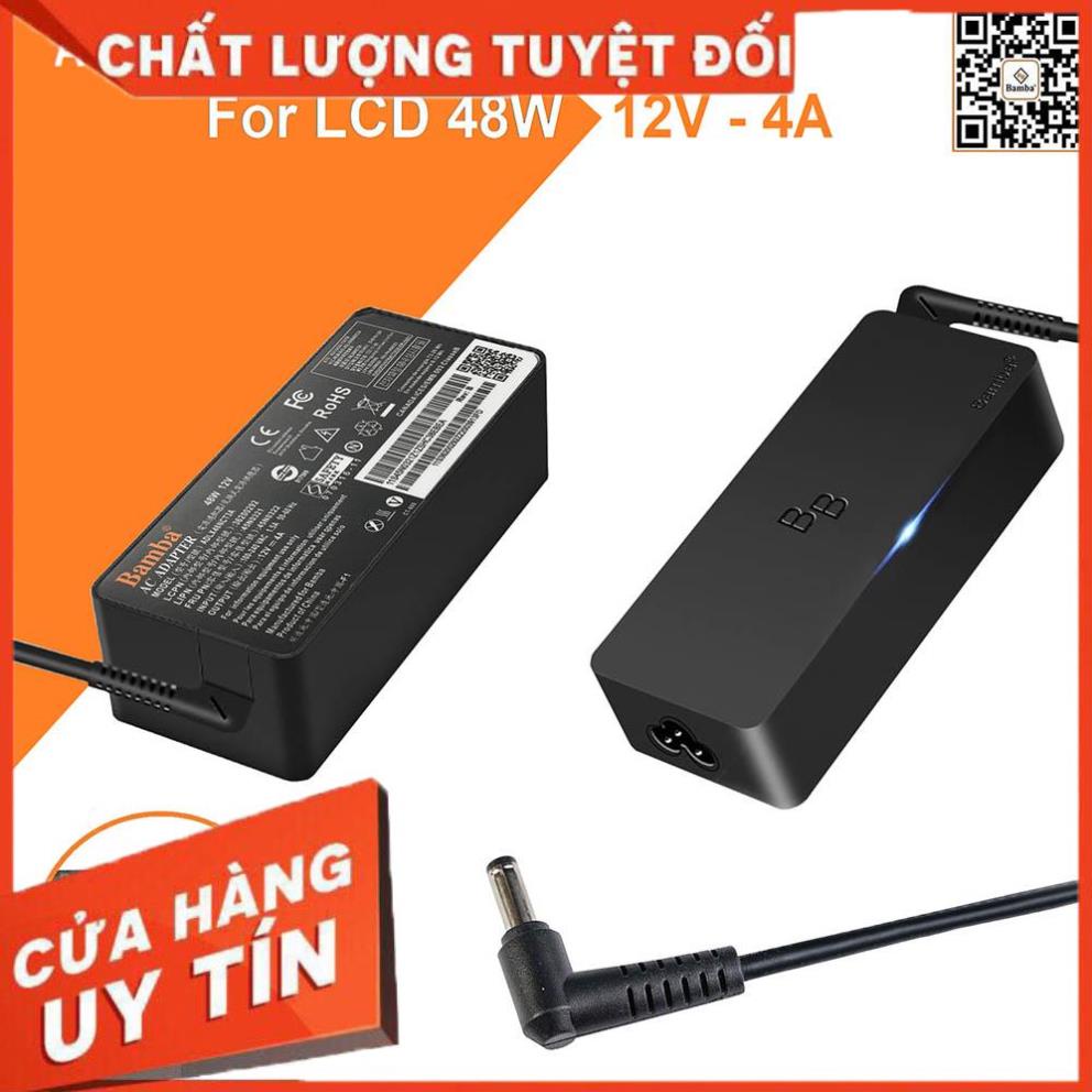 HCM- Bộ nguồn LCD 12V - 4A Bamba kích thước 5.5mm X 2.5mm - Adapter dùng cho LCD Bamba 12V- 4A (kèm 