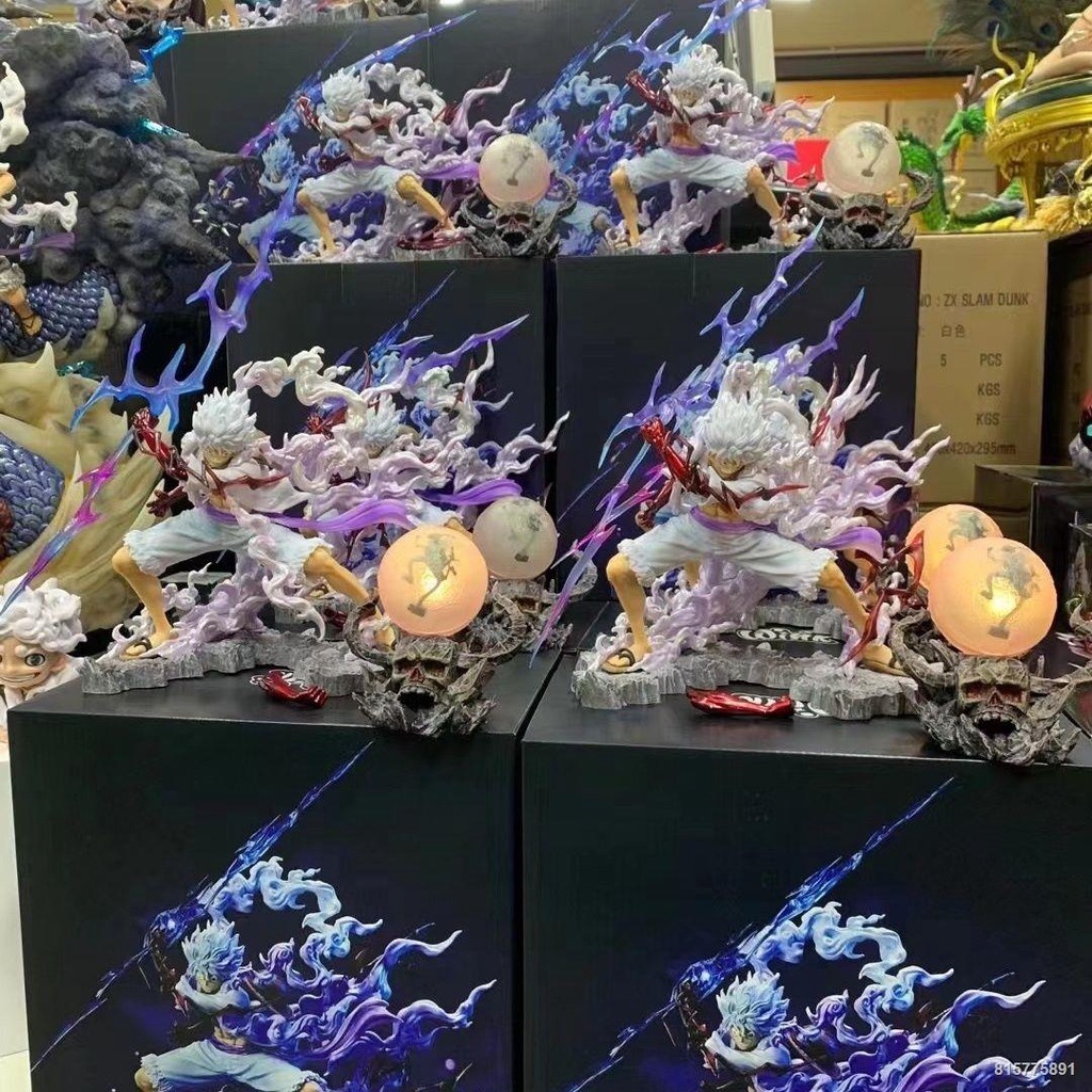 ☑One Piece 2023 Clenching Lightning Năm Bánh Răng Nika Luffy GK Anime Tượng Tay Mẫu Anime Thiết Bị Ngoại Vi