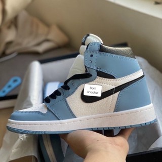 Giày thể thao sneaker nam nữ air jordan cổ cao,giày bóng rổ trắng trắng cổ cao