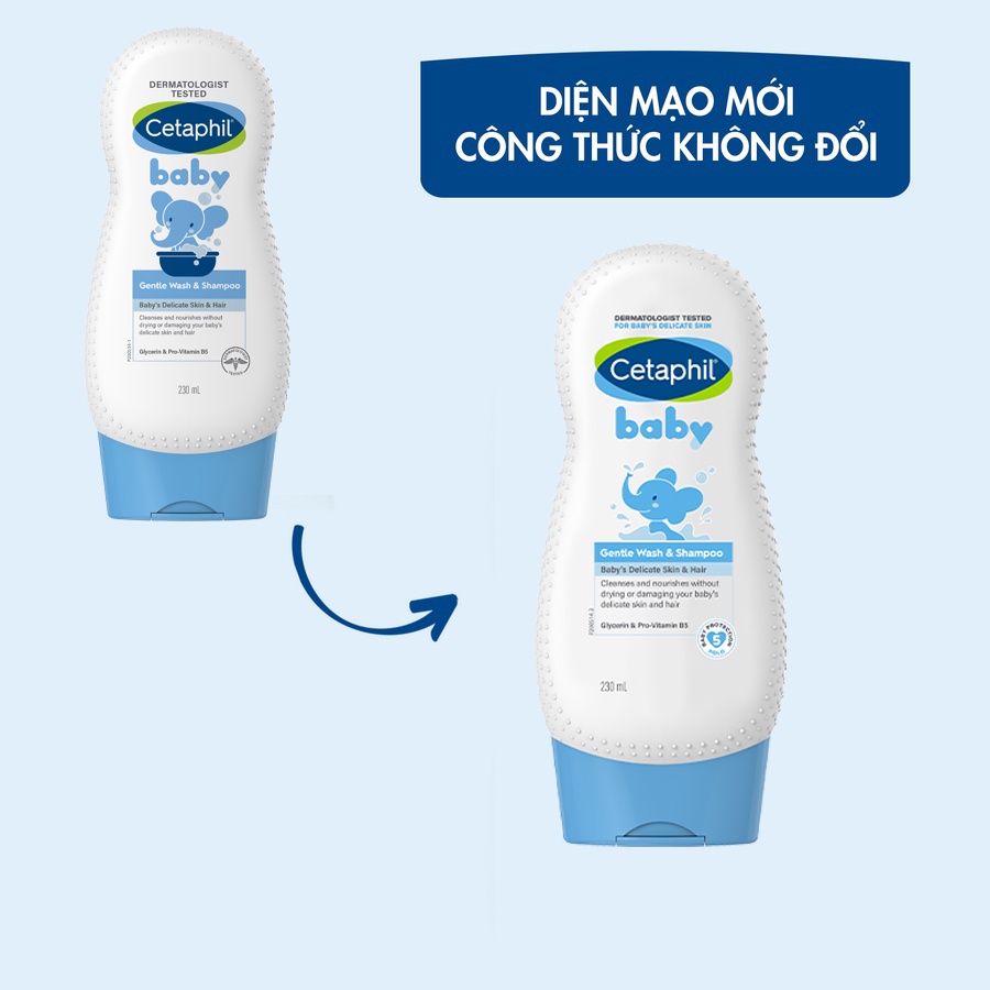 Sữa tắm gội Cetaphil cho bé - Cetaphil Baby Wash & Shampoo with Organic Calendula 400ml