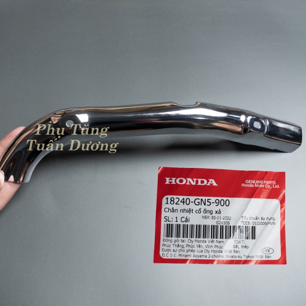 Ốp Chống Nóng Ống Xả,Thân Pô Cổ Pô Dream Chính Hãng Honda Lắp Dream Việt, Super Dream Và Dream  Thái
