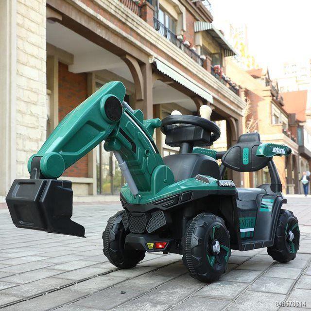 Đồ chơi máy xúc trẻ em ngoại cỡ cậu bé xe ô tô có thể ngồi người máy xúc điện có thể ngồi lái xe máy xúc kỹ thuật