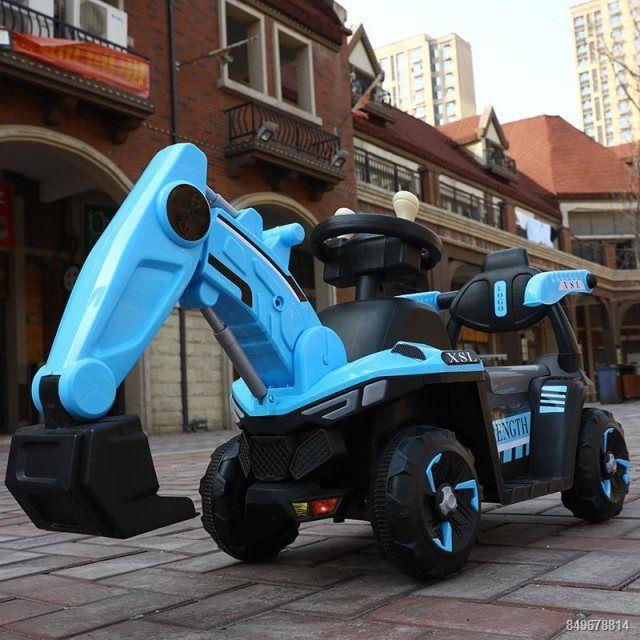 Đồ chơi máy xúc trẻ em ngoại cỡ cậu bé xe ô tô có thể ngồi người máy xúc điện có thể ngồi lái xe máy xúc kỹ thuật