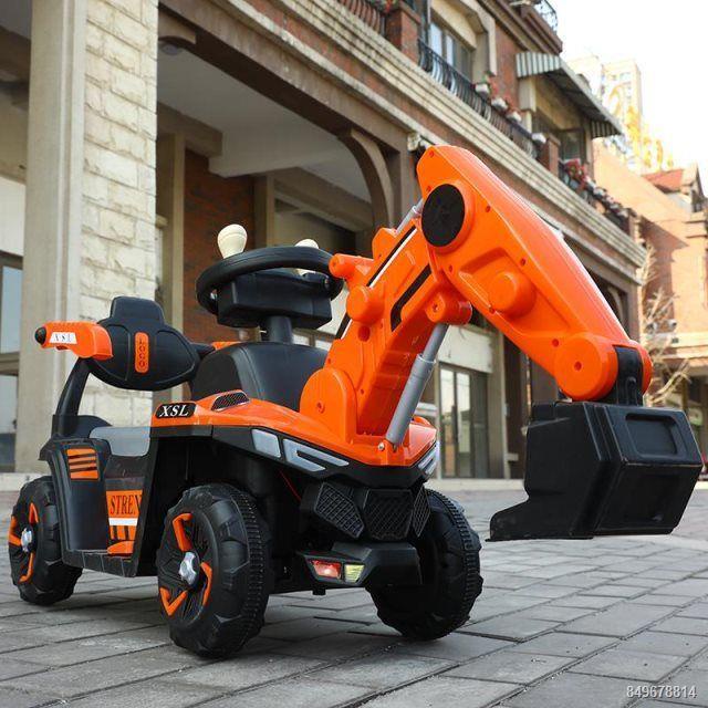 Đồ chơi máy xúc trẻ em ngoại cỡ cậu bé xe ô tô có thể ngồi người máy xúc điện có thể ngồi lái xe máy xúc kỹ thuật