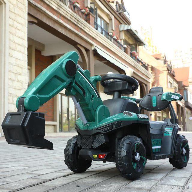 Đồ chơi máy xúc trẻ em ngoại cỡ cậu bé xe ô tô có thể ngồi người máy xúc điện có thể ngồi lái xe máy xúc kỹ thuật
