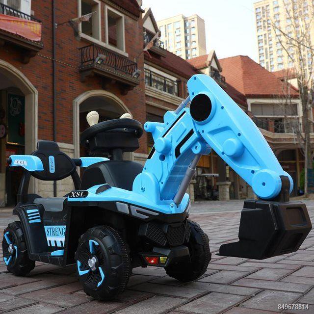 Đồ chơi máy xúc trẻ em ngoại cỡ cậu bé xe ô tô có thể ngồi người máy xúc điện có thể ngồi lái xe máy xúc kỹ thuật