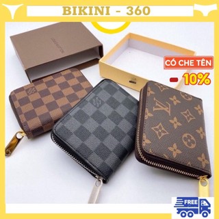 Ví nữ mini ngắn bop nữ mini cao cấp LV đẹp cute dễ thương bỏ túi nhiều ngăn để thẻ chìa khóa có HỘP sang chảnh