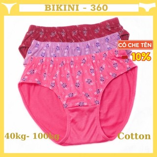 Quần lót bà già cạp cao big size 4XL cho người già người béo mập 60kg 70kg 80kg 90kg; bikini
