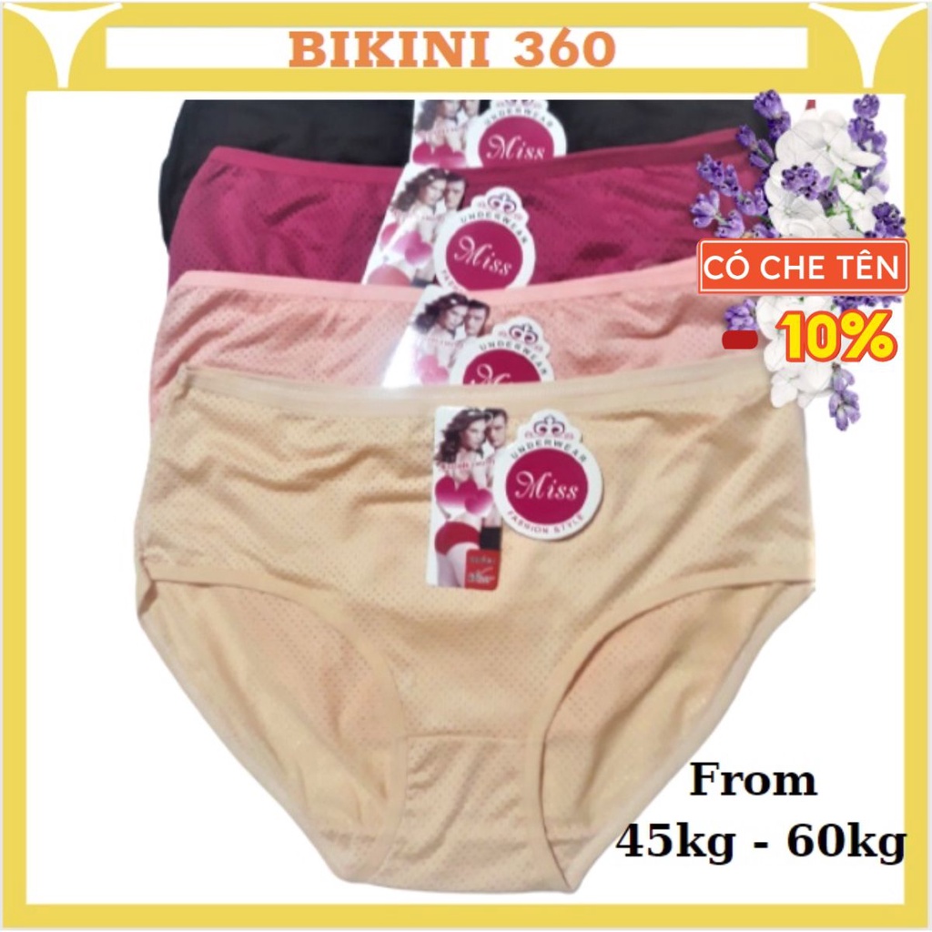 Quần lót nữ thông hơi cạp cao giá rẻ 45kg-55kg Q621; bikini