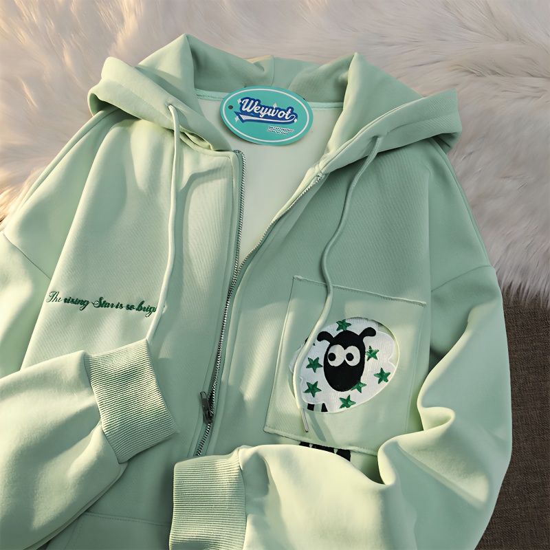 Áo Khoác cardigan Có Mũ Trùm size Lớn 2-300g Dễ Phối Đồ Dành Cho Cặp Đôi
