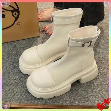 Giày Bốt martin Cổ Ngắn Đế Dày Phong Cách Mới 2023 Cho Nữ