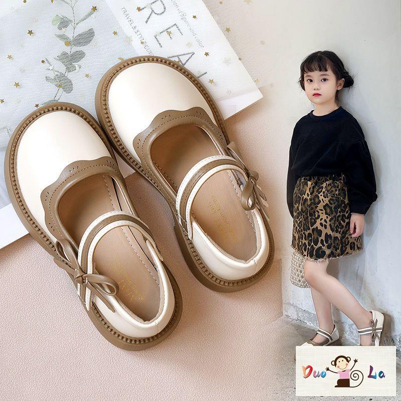 Doula Giày Búp Bê Da Phong Cách Công Chúa Thời Trang Mùa Thu Cho Bé Gái