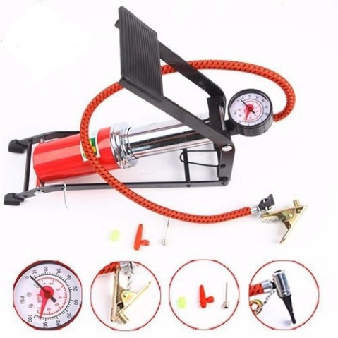 Bơm Đạp Chân Mini 1 Piston TVQ.store Đa Năng Xe Đạp, Xe Máy, Ô Tô, Bơm Phao,Bóng Tiện Lợi