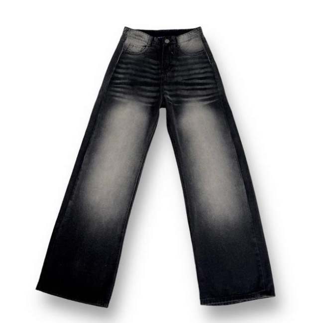 Quần jeans Nam ống rộng suông WideLeg Vintage Faded Indigo Cao cấp Avocado