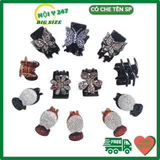 Kẹp tóc đính đá 5 - 3 răng cào 3 - 5 răng cặp tóc đính đá sang chảnh, xả lỗ nghỉ bán