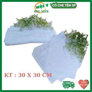 Khăn lau chén bát ly, lau tay khăn ăn dùng 1 lần trắng vuông cotton