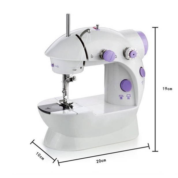 Máy May Mini Gia Đình Có Đèn Led Để Bàn Nhỏ Gọn Dễ Sử Dụng Bảo Hành 6 Tháng