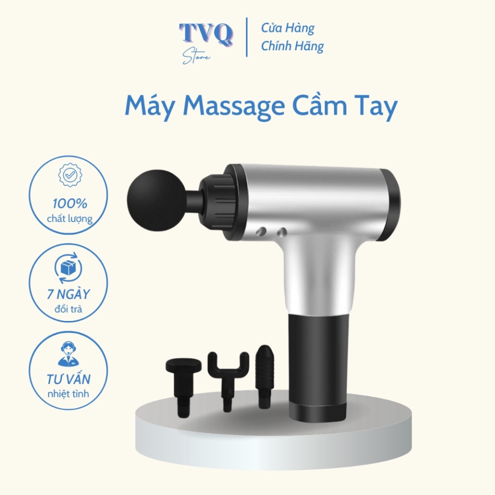 Máy Massage Cầm Tay 4 Đầu 6 Chế Độ Giúp Thư Giãn Giảm Mệt Mỏi