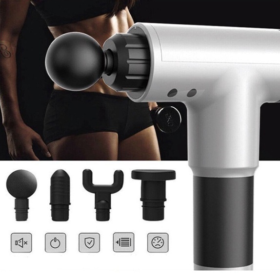 Máy Massage Cầm Tay 4 Đầu 6 Chế Độ Giúp Thư Giãn Giảm Mệt Mỏi