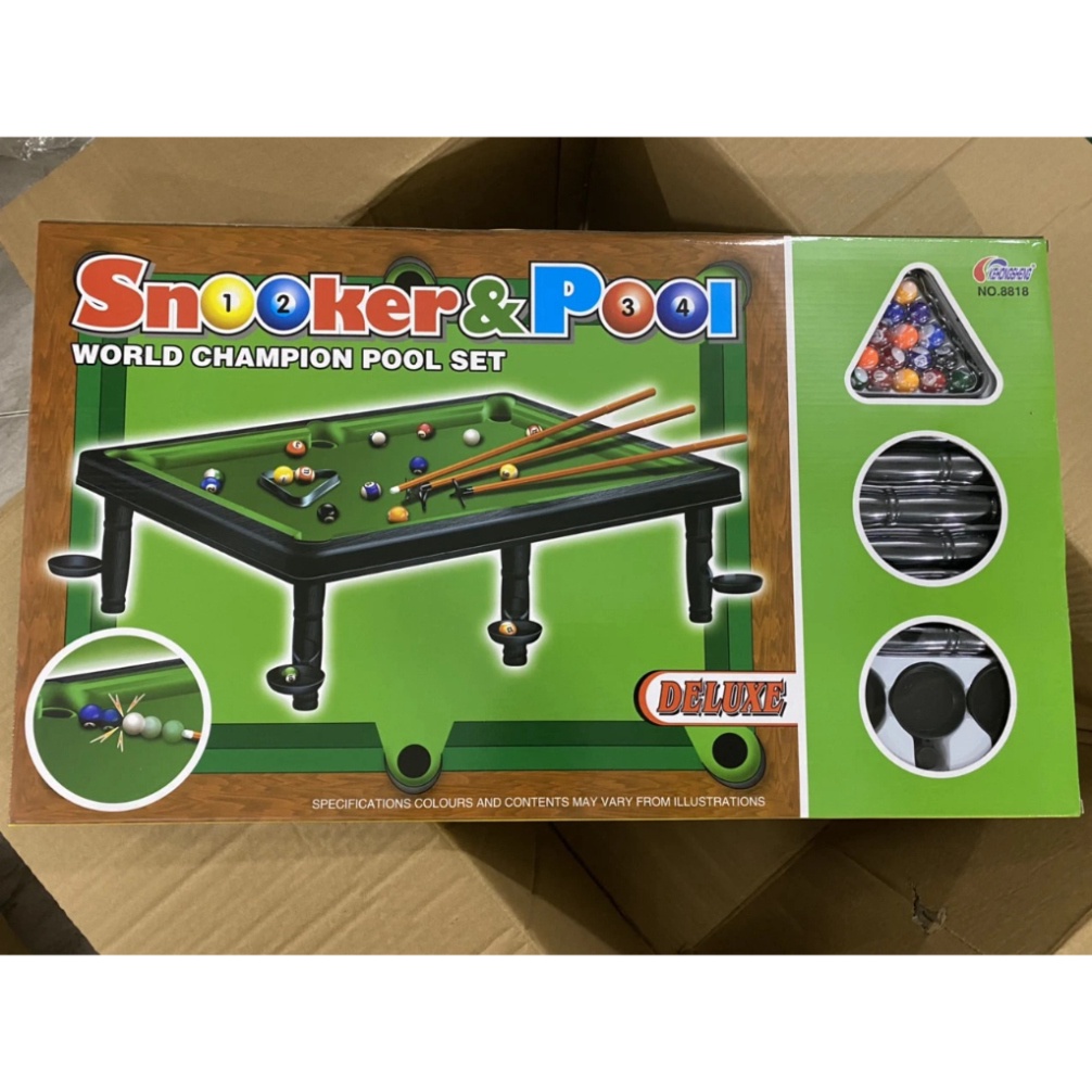 Bộ Bàn Bida Snooker Pool Mini Đầy Đủ Phụ Kiện Giải Trí Cho Bé Và Gia Đình