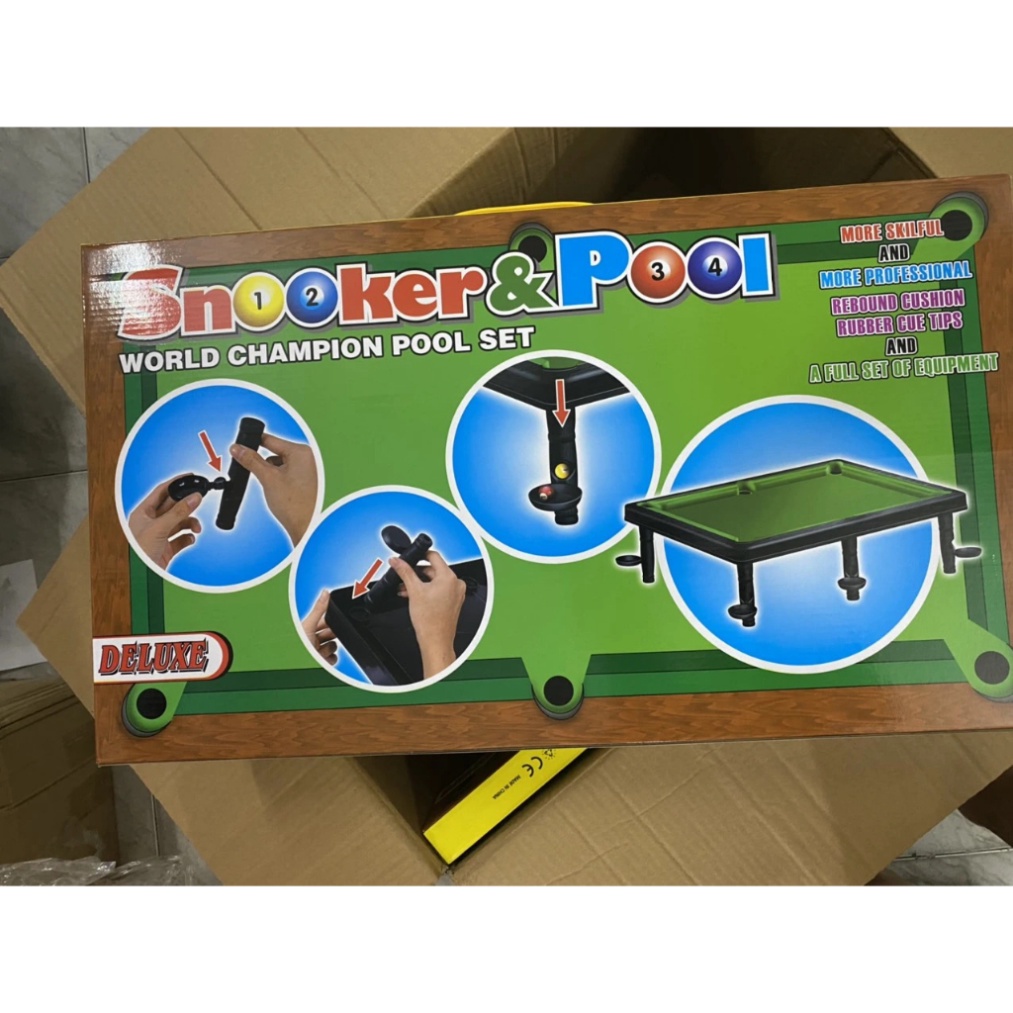 Bộ Bàn Bida Snooker Pool Mini Đầy Đủ Phụ Kiện Giải Trí Cho Bé Và Gia Đình