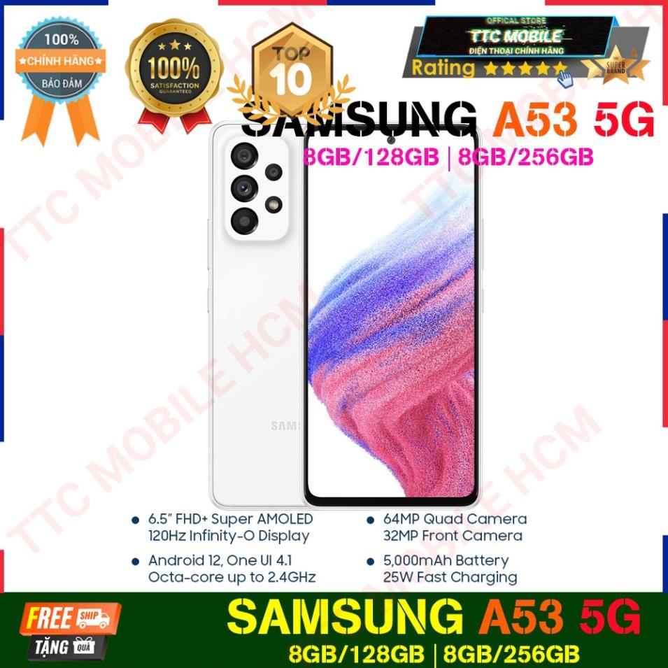 Điện thoại Samsung Galaxy A53 5G  - Hàng Chính Hãng SM-A536EZOGXXV - Không Hỗ Trợ Đồng Kiểm