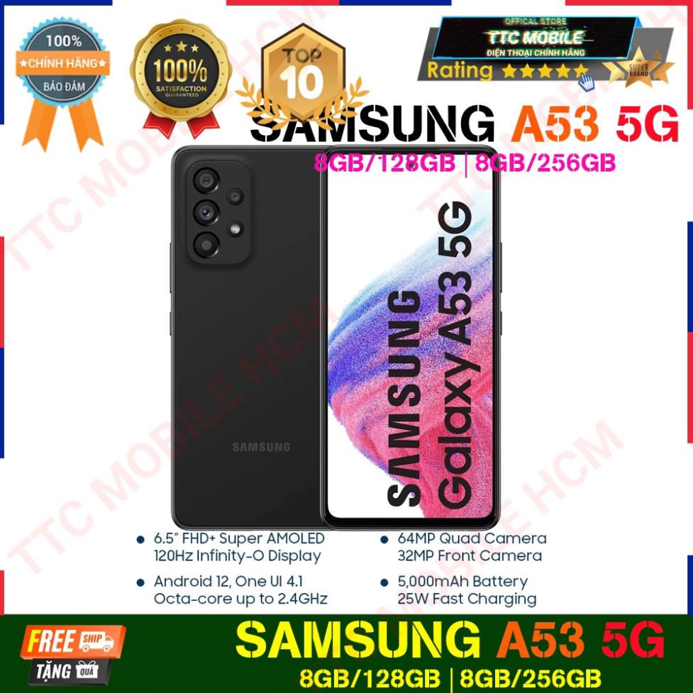 Điện thoại Samsung Galaxy A53 5G  - Hàng Chính Hãng SM-A536EZOGXXV - Không Hỗ Trợ Đồng Kiểm