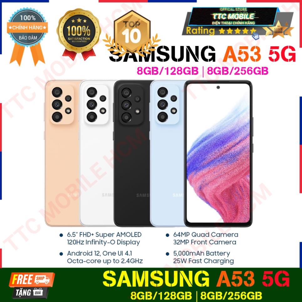 Điện thoại Samsung Galaxy A53 5G  - Hàng Chính Hãng SM-A536EZOGXXV - Không Hỗ Trợ Đồng Kiểm