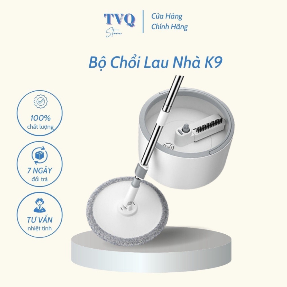 Bộ Chổi Lau Nhà K9 Thông Minh Tự Vắt 360 Độ Vắt Khô Dễ Dàng Nhanh Chóng (TVQ.Store)