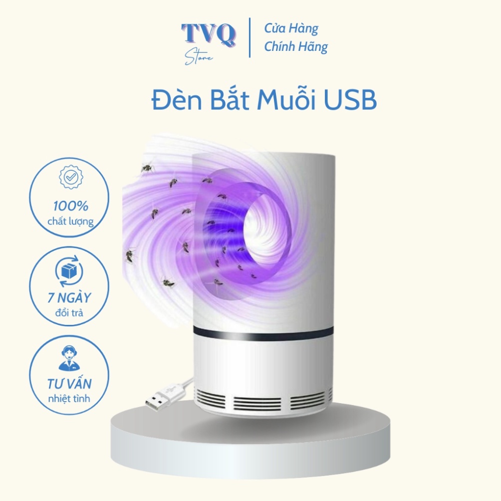Đèn Bắt Muỗi Thông Minh Hình Trụ Cổng USB Thế Hệ Mới An Toàn Hiệu Quả (TVQ Store)