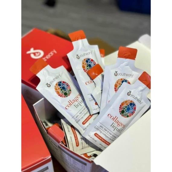 Collagen nước vị dâu berry Youtheory Collagen Liquid Berry Flavor 30ml hộp 30 gói của Mỹ