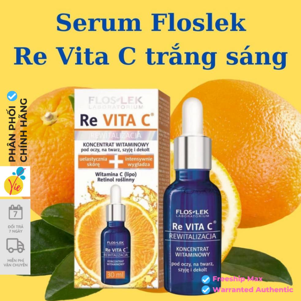 Serum Vitamin C Floslek ( Mẫu mới 2023 )Re Vita C, Tinh chất vitamin C dưỡng sáng, giảm thâm [30ml]