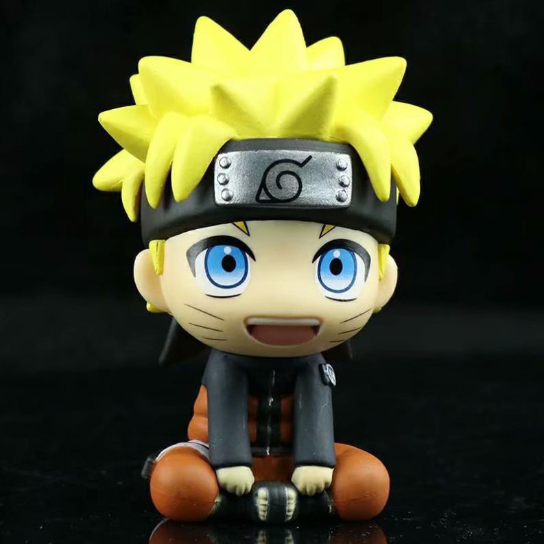 Mô hình Naruto chibi - Figure nhân vật 4 thầy trò Kakashi-Naruto-Sasuke-Sakura - Nhựa PVC cao 8cm