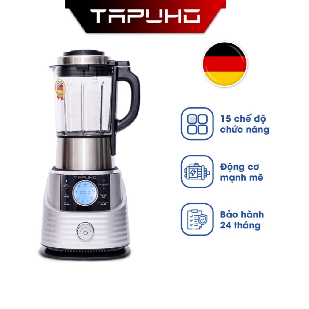 Máy Làm Sữa Hạt TAPUHO T01 15 Chức Năng 2000w 1.75L inox 304 Chức năng Tạm dừng Pause Bảo hành chính hãng 24 tháng