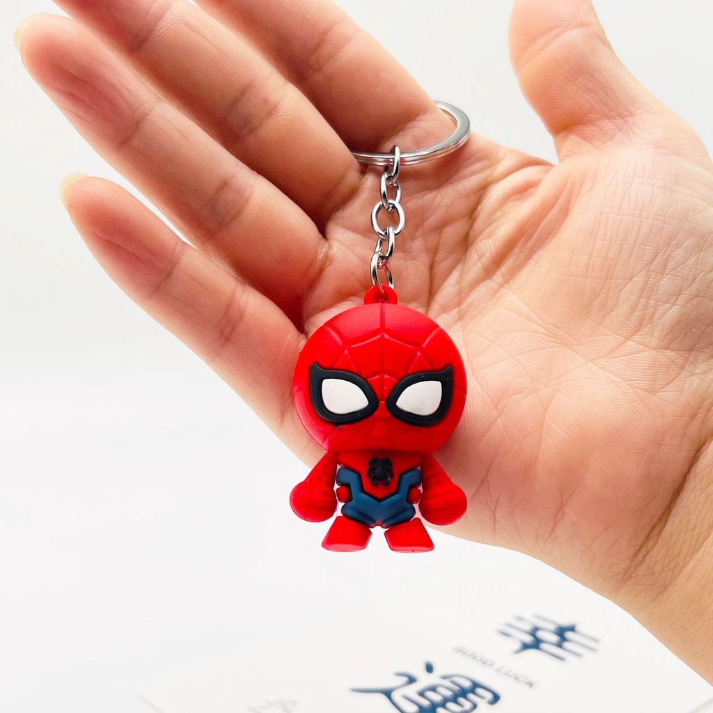 Móc khóa siêu nhân marvel, captain america, batman, ironman, spiderman treo cặp sách, điện thoại