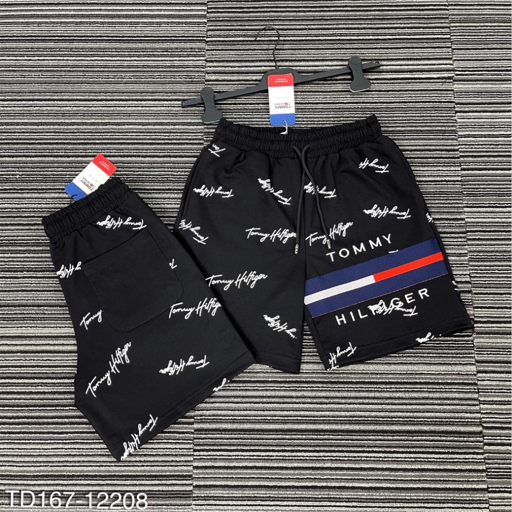 Quần đùi tôm myy nam thêu kẻ màu siêu đẹp - Quần tommy nam nữ kí họa tiết chữ độc lạ #Hot #2023  Hot