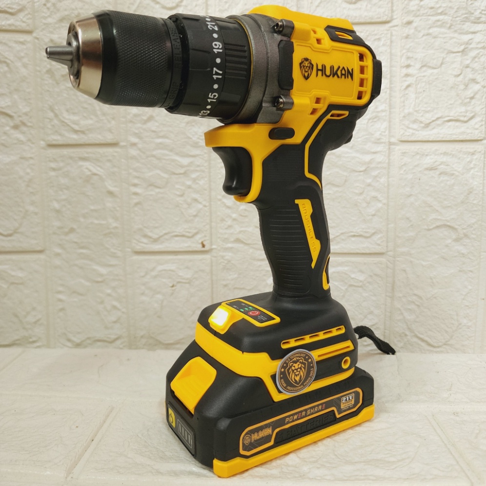 Máy Khoan Pin HUKAN HK-CDR0065 Không Chổi Than - Khoan pin 3 Chức Năng Có Búa- Đầu Kẹp 10mm Chính Hãng ...