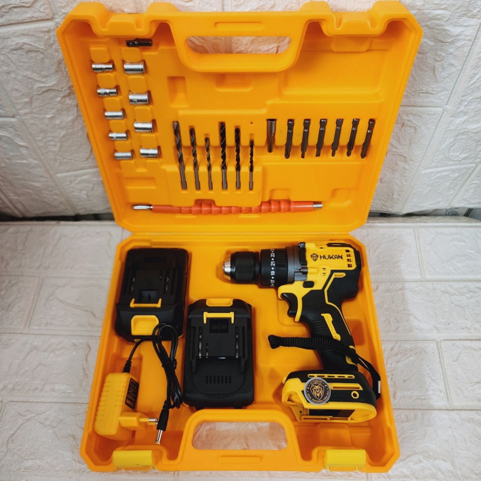 Máy Khoan Pin HUKAN HK-CDR0065 Không Chổi Than - Khoan pin 3 Chức Năng Có Búa- Đầu Kẹp 10mm Chính Hãng ...