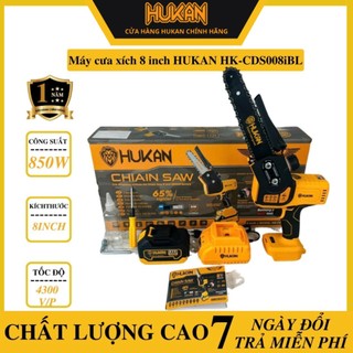 Máy cưa xích chạy pin hukan hk-cs008ibl động cơ không chổi than công suất 850w ...