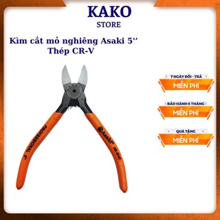 Kìm cắt Asaki AK-8147 5 " -125mm mỏ nghiêng, thép chrome vanadium, dụng cụ sửa chữa Kako store