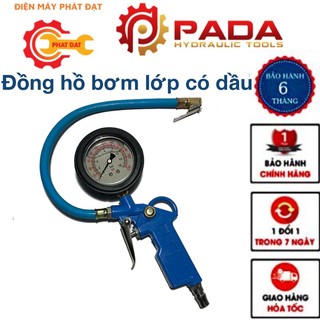 Đồng hồ bơm lốp có dầu - Súng bơm lốp dùng hơi có dầu