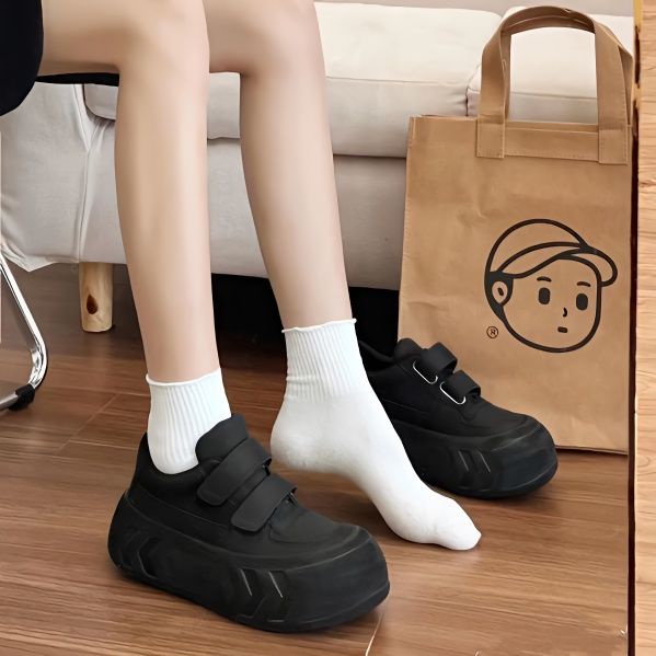 Giày Thể Thao Khóa Dán Đế Dày Thời Trang Năng Động Dành Cho Nữ