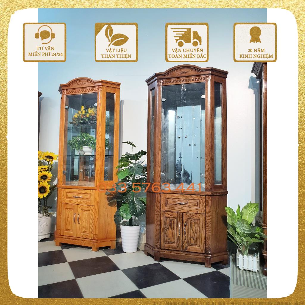 Tủ rượu gỗ sồi thiết kế hiện đại, sang trọng, đa dạng kích thước và màu sắc - inbox shop chọn màu