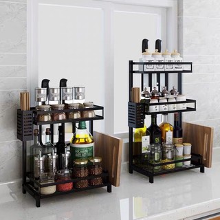 Kệ gia vị 2 tầng, 3 tầng, kệ đựng gia vị nhà bếp inox đa năng tiện gọn chất liệu cao cấp chống han gỉ