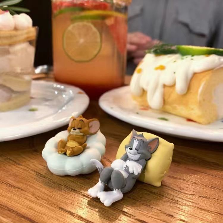 Mô Hình Mèo tom Và Chuột jerry Dễ Thương Trang Trí Nội Thất Xe Hơi