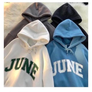 [ Rẻ Vô Địch ] Áo Hoodie Form Rộng Nam Nữ Mũ 2 Lớp Tay Bồng Unisex JUNE