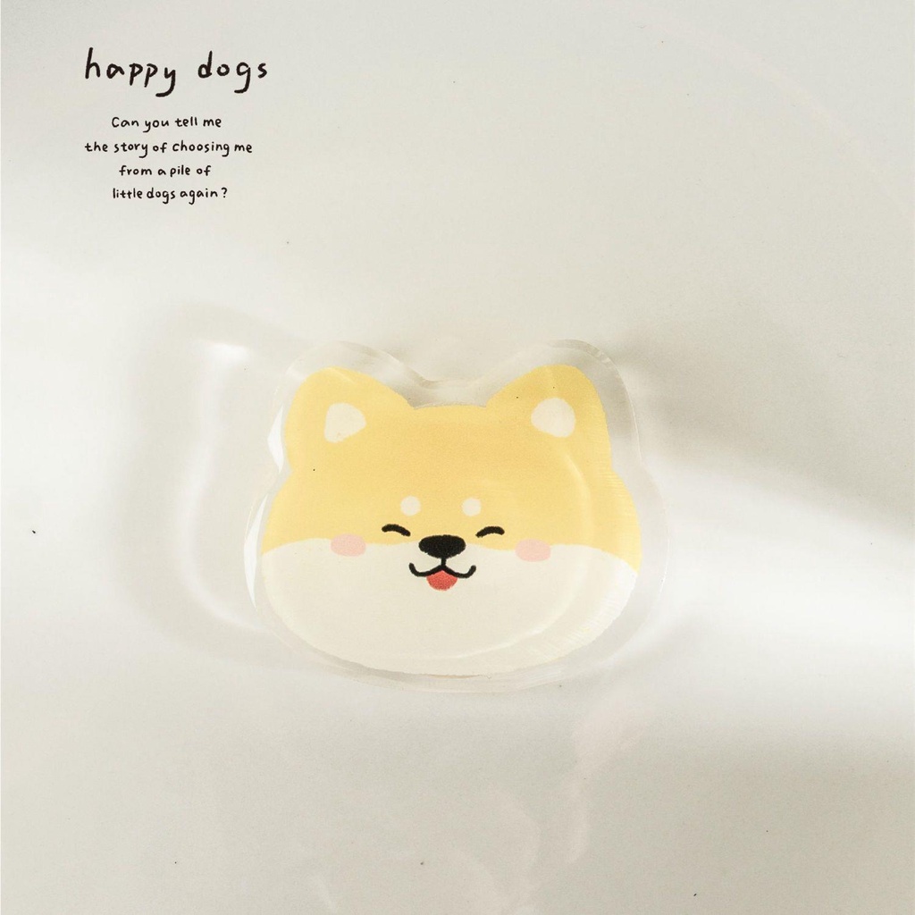 Giá Đỡ Điện Thoại Có Túi Khí Hình Chú Chó corgi / Chó husky 3m Để Bàn Tiện Dụng