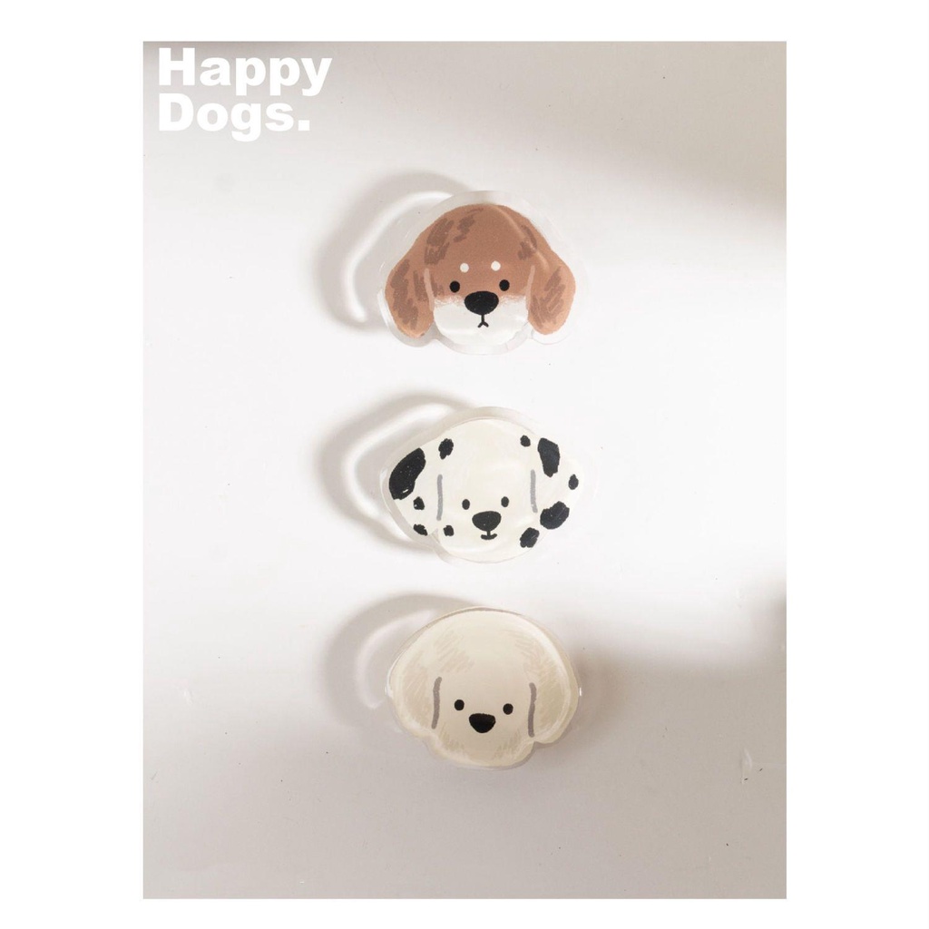 Giá Đỡ Điện Thoại Có Túi Khí Hình Chú Chó corgi / Chó husky 3m Để Bàn Tiện Dụng