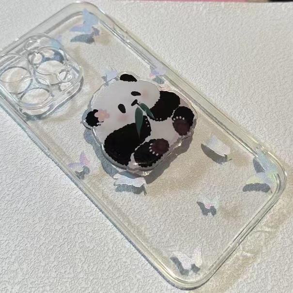 Giá Đỡ Điện Thoại Bằng Tre Và acrylic Hình Gấu Trúc Phong Cách Trung Hoa Dễ Thương